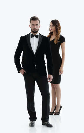 business people isolated on whiteの写真素材