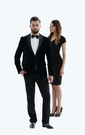 business people isolated on whiteの写真素材