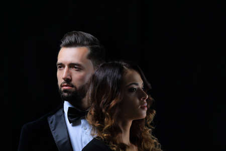 portrait of a young fashion coupleの写真素材
