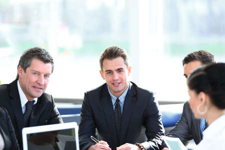 businessman and business team working with documents