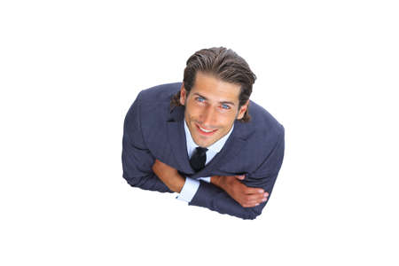 view from the top. confident businessmanの写真素材