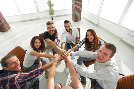successful business team.the concept of unity