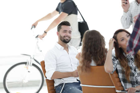 employees of design Agency at work place.