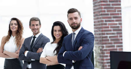 group of smiling business people