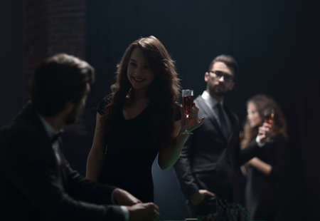 successful young people spend the evening in a nightclub