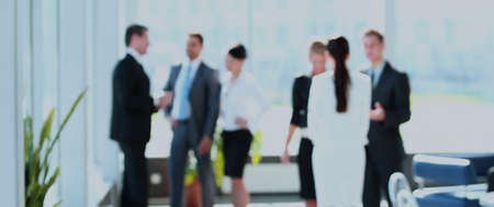 Successful business people talking on meeting at office