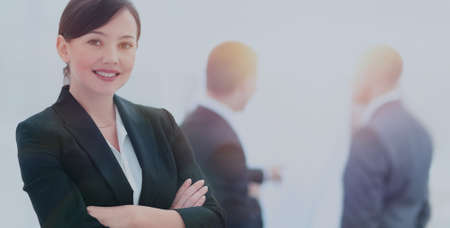 Business woman with her staff