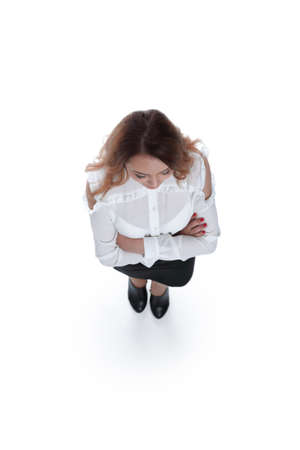 Confident businesswoman with folded arms.の写真素材