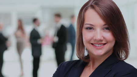 Portrait of a business woman looking happy and smiling