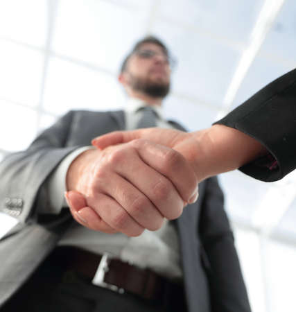 Business partnership meeting concept. Image businessmans handsha