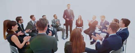 Director of legal Affairs conducts a consultation before beginniの写真素材