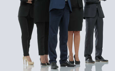 Team of successful and confident people posing on a white backgrの写真素材