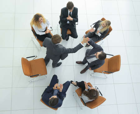 handshake business partners at the meeting.の写真素材