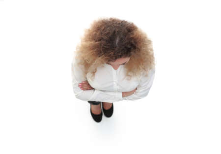 view from the top. business womanの写真素材