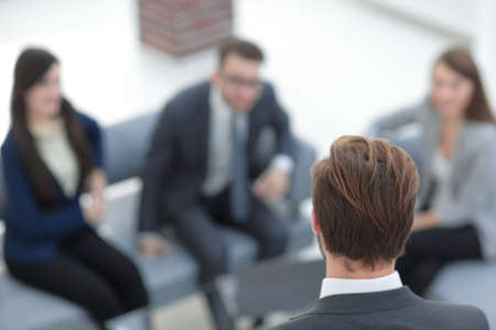 Business and office concept - business team having meeting in ofの写真素材