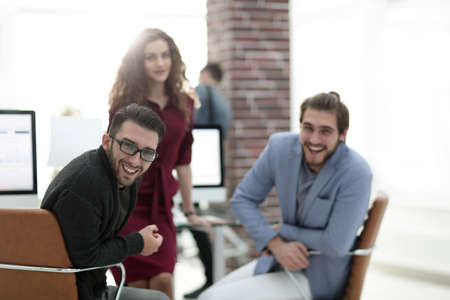 successful business team in a modern office.