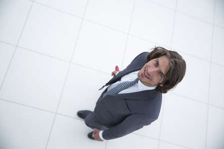 view from the top.businessman with Luggageの写真素材