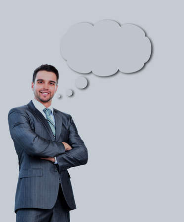 Portrait of a businessman thinking about something.の写真素材