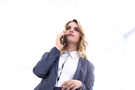 business woman, discussing the smartphone business issuesの写真素材