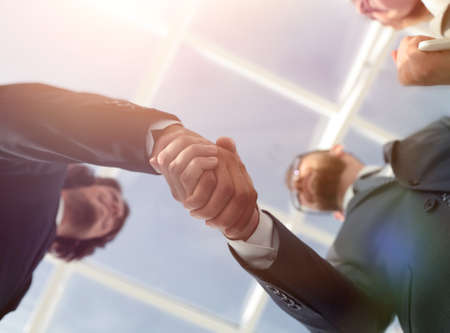 Successful business people handshake greeting deal conceptの写真素材