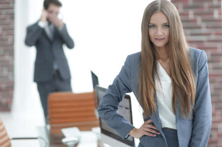 business woman in her office