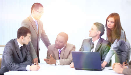 Manager and business team in office