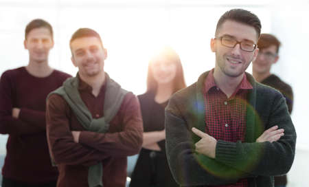 closeup portrait of successful business team.