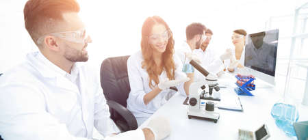 laboratory staff in the workplaceの写真素材