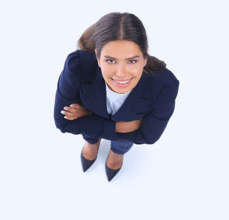 view from the top.young business womanの写真素材