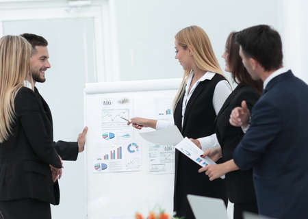 Business people at presentation in office