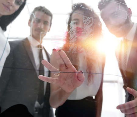 bottom view.business team discussingの写真素材