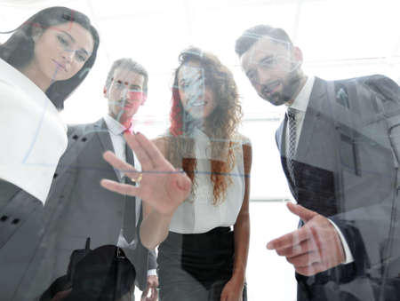 bottom view.business team discussingの写真素材
