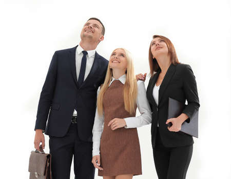 professional business team looking to the future. the business concept.