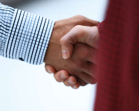 closeup.handshake Manager and the clientの写真素材