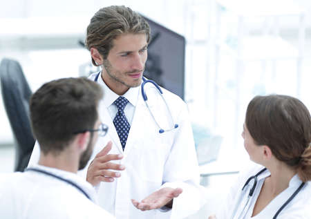 Group of doctors talkingの写真素材