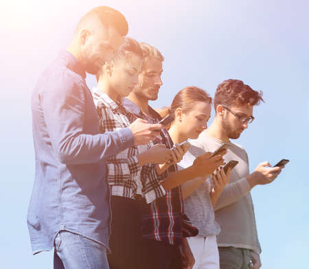 young people communicating in the social.networks.
