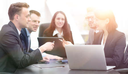business team holds a brainstorm