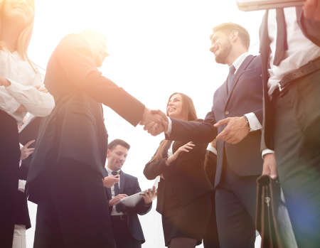 business concept. welcome and handshake of business partners