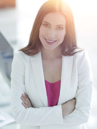 portrait of a beautiful business womanの写真素材