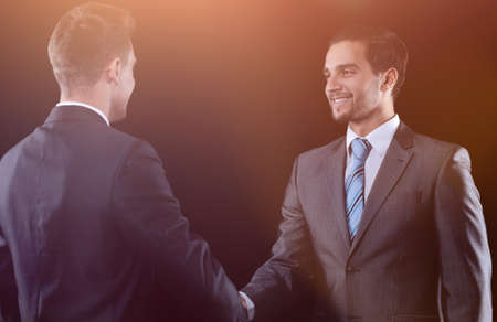 handshake business partners at the meetingの写真素材