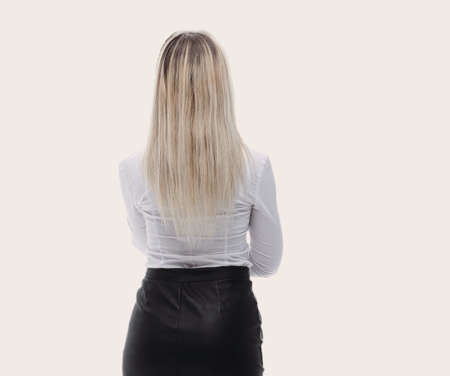 rear view.modern young business lady