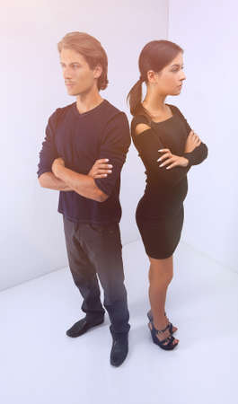 .sad couple after an argument.