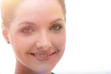 business women in makeup in the style of business