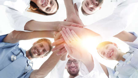 bottom view.a team of doctors at the medical centerの写真素材