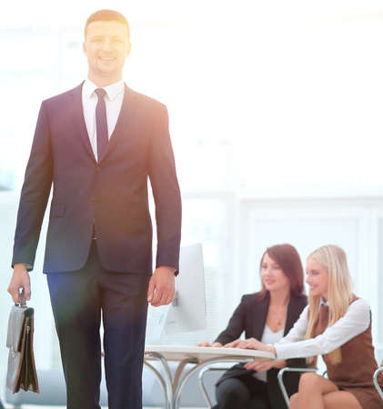 portrait of a practising lawyer in the background of the office. business peopleの写真素材