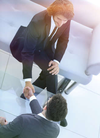 handshake Manager and the client in the officeの写真素材