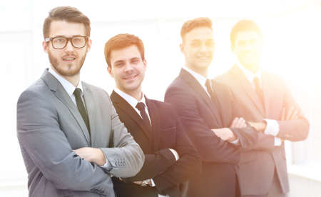 portrait of business team on white backgroundの写真素材