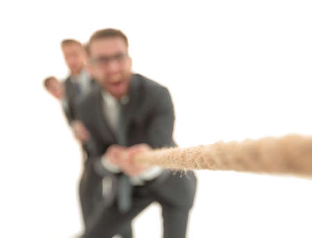 background image of a businessman rising up.の写真素材