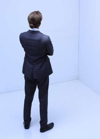 businessman looking at copy space.の写真素材