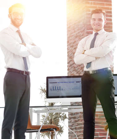 portrait of successful employees in the officeの写真素材